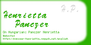 henrietta panczer business card